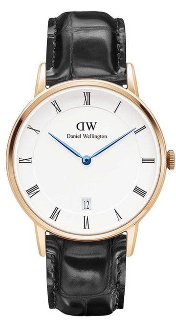  Shop Authentic Daniel Wellington Dapper Reading White Dial Black Leather Strap Watch For Women - DW00100118 - Luxxuri