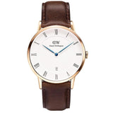  Shop Authentic Daniel Wellington Dapper Bristol White Dial Brown Leather Strap Watch For Men - DW00100086 - Luxxuri