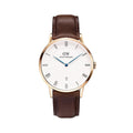  Shop Authentic Daniel Wellington Dapper York White Dial Brown Leather Strap Watch For Men - DW00100085 - Luxxuri