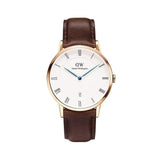  Shop Authentic Daniel Wellington Dapper York White Dial Brown Leather Strap Watch For Men - DW00100085 - Luxxuri