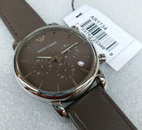  Shop Authentic Emporio Armani Classic Chronograph Brown Dial Brown Leather Strap Watch For Men - AR1734 - Luxxuri