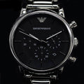  Shop Authentic Emporio Armani Chronograph Black Dial Silver Steel Strap Watch For Men - AR1853 - Luxxuri