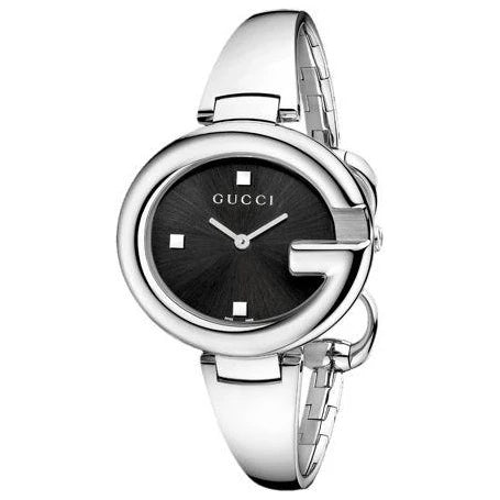  Shop Authentic Gucci Guccissima Black Dial Silver Steel Strap Watch For Women - YA134301 - Luxxuri