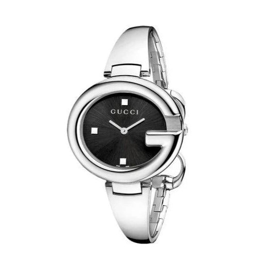  Shop Authentic Gucci Guccissima Black Dial Silver Steel Strap Watch For Women - YA134301 - Luxxuri