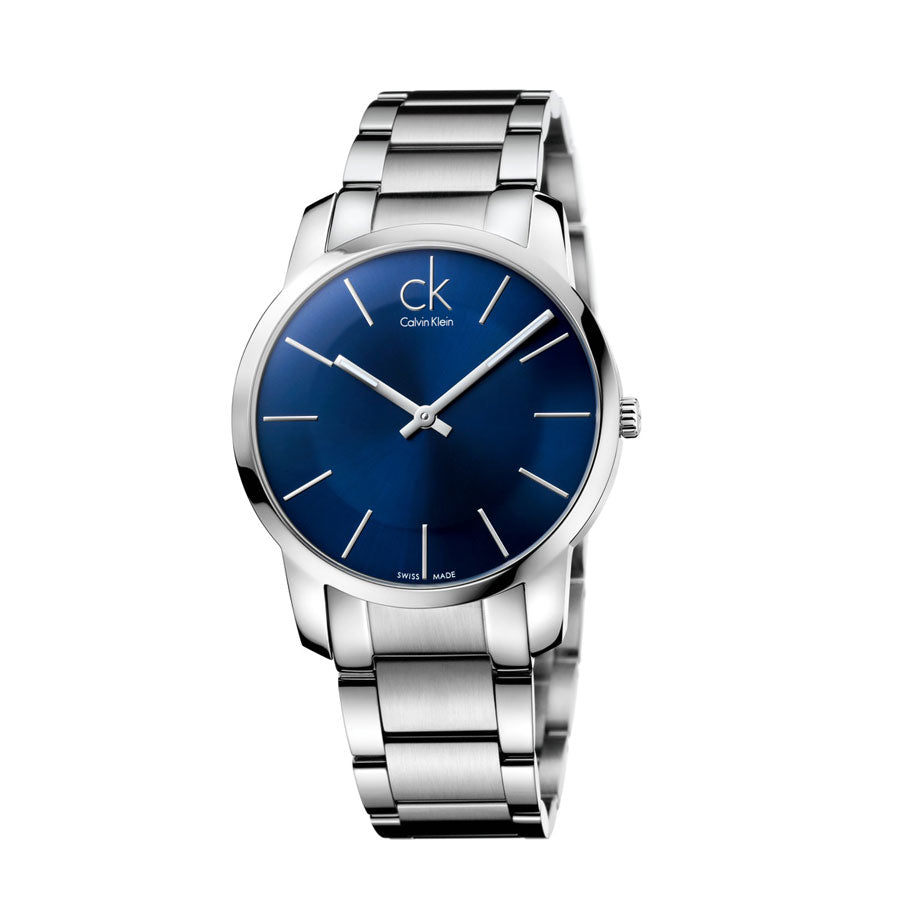  Shop Authentic Calvin Klein City Blue Dial Silver Steel Strap Watch for Men - K2G2114N - Luxxuri
