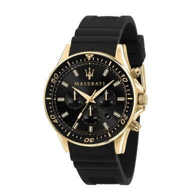  Shop Authentic Maserati SFIDA Chronograph Black Dial Rubber Strap Watch For Men - R8871640001 - Luxxuri