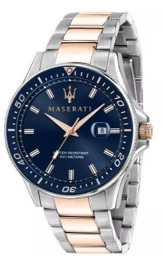  Shop Authentic Maserati SFIDA Quartz Blue Dial Stainless Steel 44mm Watch For Men - R8853140003 - Luxxuri