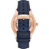  Shop Authentic Emporio Armani Meccanico Automatic White Dial Blue Leather Strap Watch For Men - AR1947 - Luxxuri