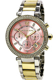  Shop Authentic Michael Kors Parker Pink Dial Two Tone Steel Strap Watch for Women - MK6140 - Luxxuri