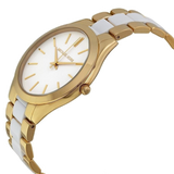 Shop Authentic Michael Kors Slim Runway Quartz White Dial Two Tone Steel Strap Watch For Women - MK4295 - Luxxuri