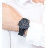  Shop Authentic Tommy Hilfiger Damon Quartz Blue Dial Blue Mesh Bracelet Watch for Men - 1791421 - Luxxuri