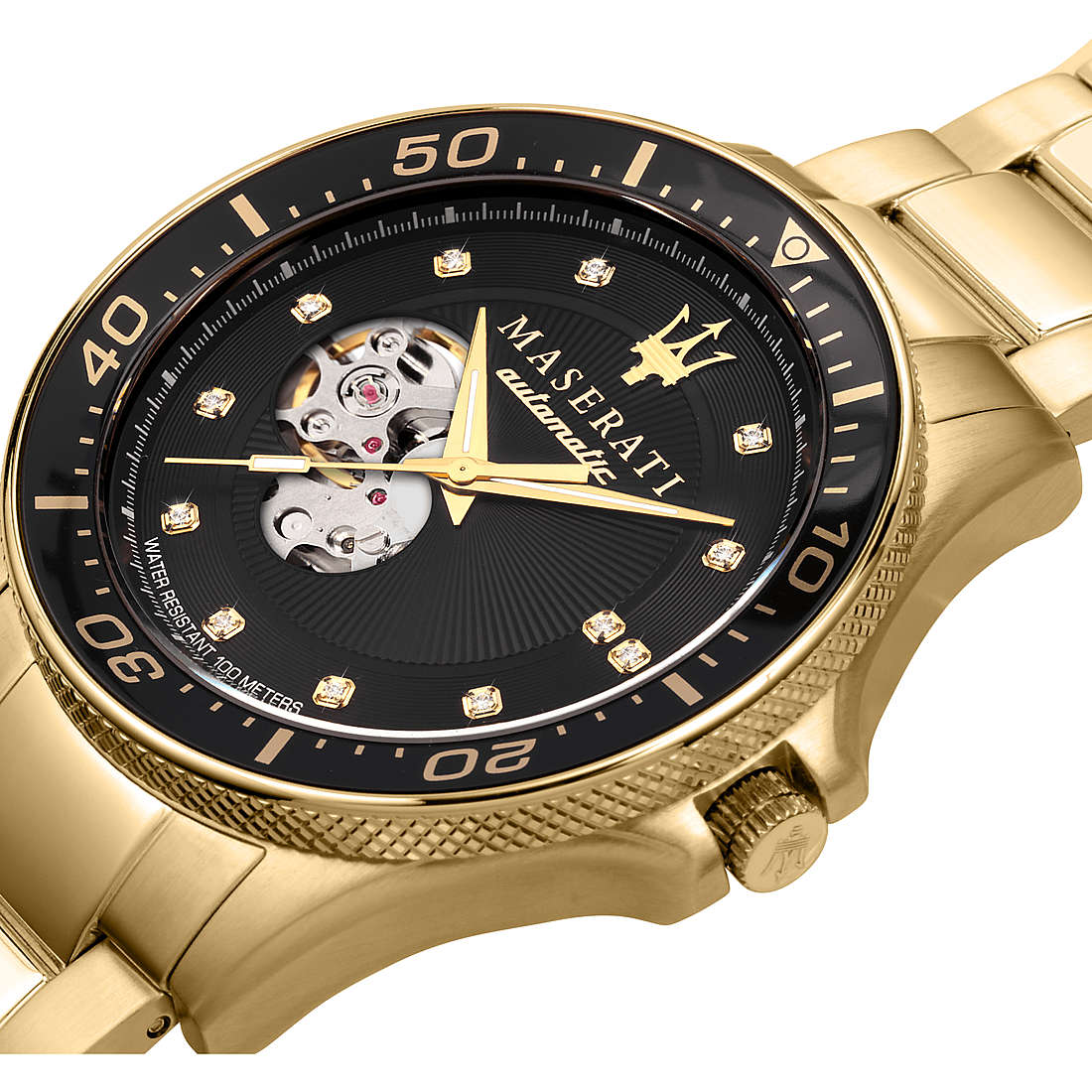  Shop Authentic Maserati SFIDA Black Dial Yellow Gold Toned Watch For Men - R8823140003 - Luxxuri