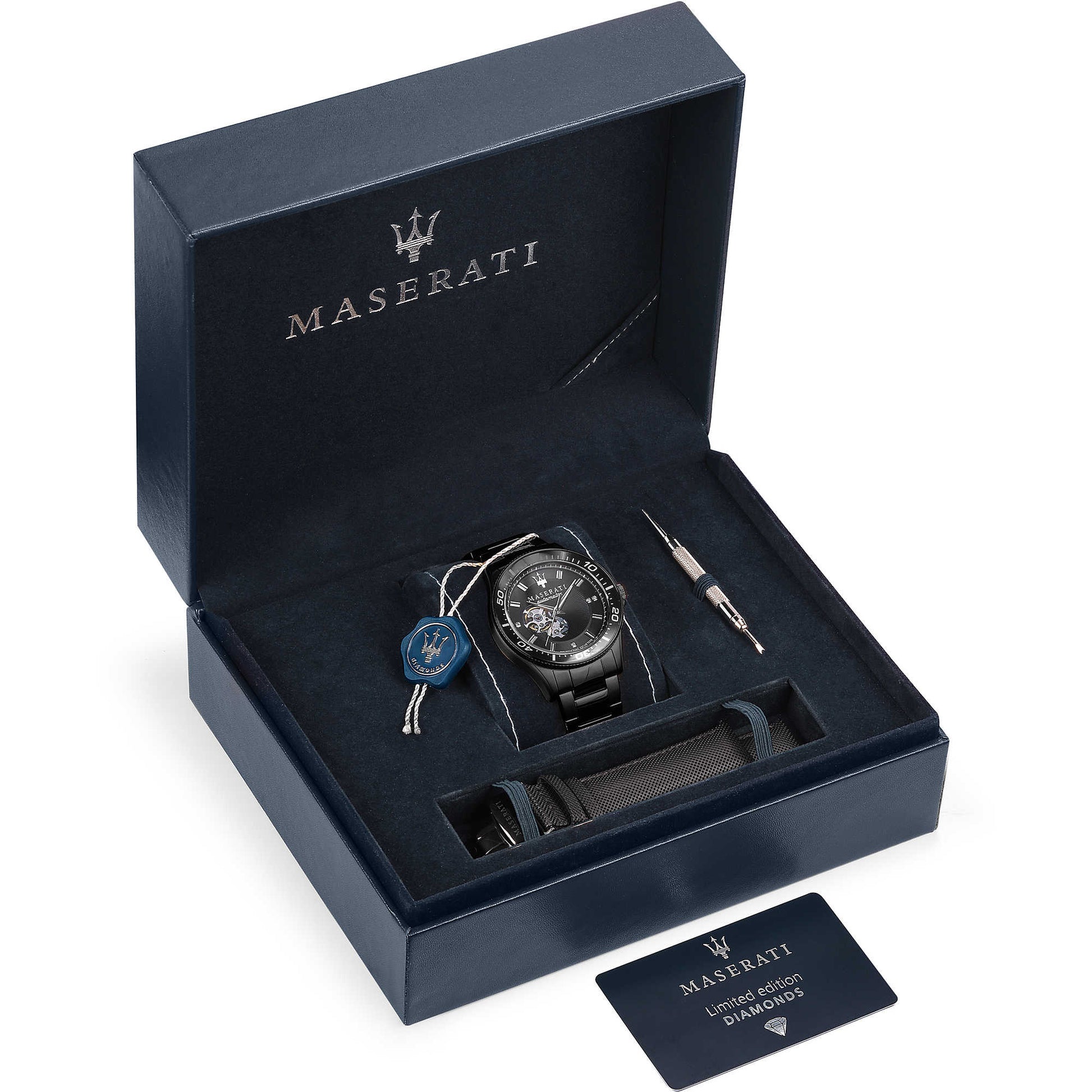  Shop Authentic Maserati SFIDA Automatic Black Special Edition 44mm Watch For Men - R8823140005 - Luxxuri