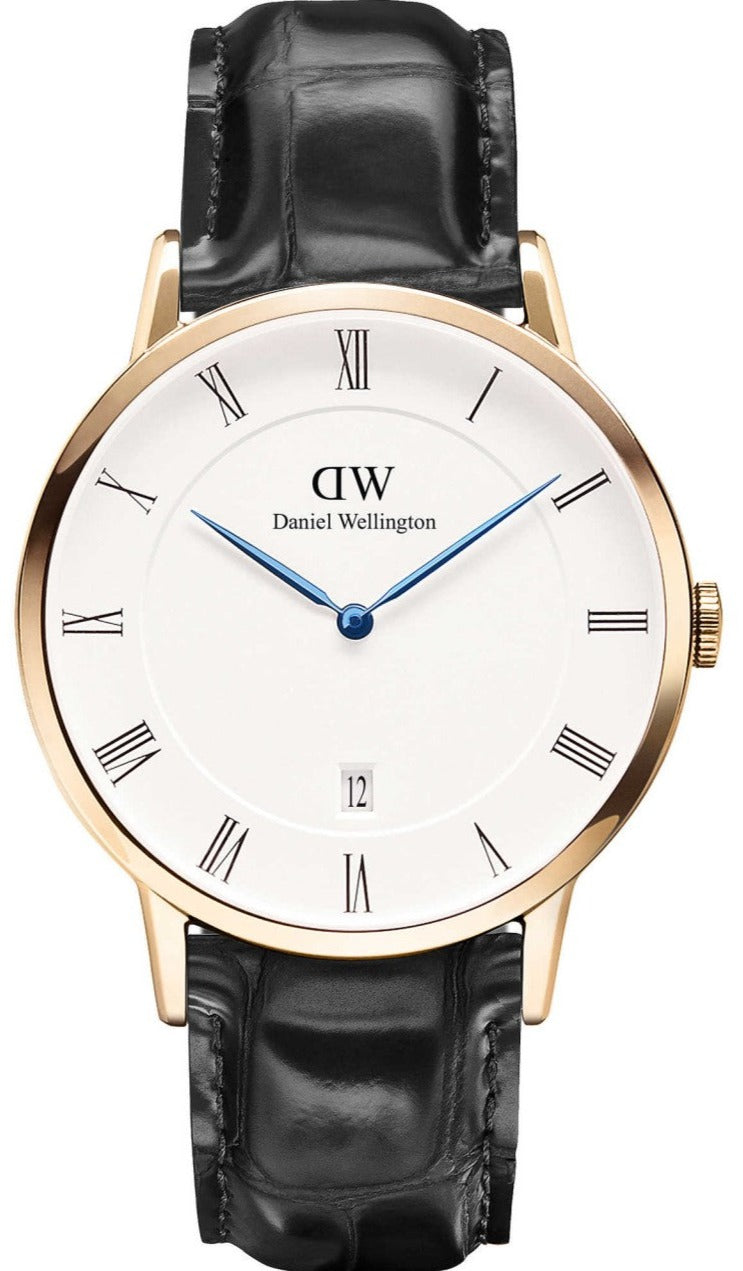  Shop Authentic Daniel Wellington Dapper Reading White Dial Black Leather Strap Watch For Men - DW00100107 - Luxxuri