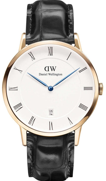  Shop Authentic Daniel Wellington Dapper Reading White Dial Black Leather Strap Watch For Men - DW00100107 - Luxxuri