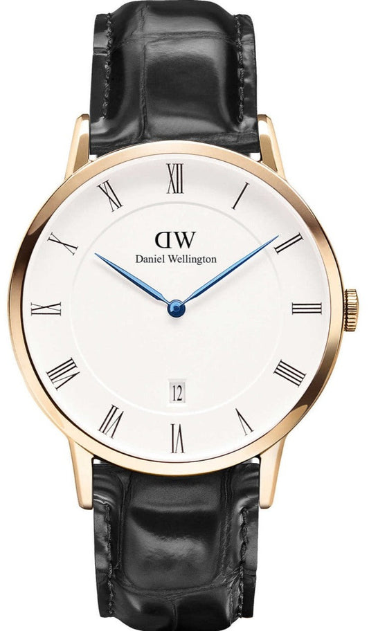  Shop Authentic Daniel Wellington Dapper Reading White Dial Black Leather Strap Watch For Men - DW00100107 - Luxxuri