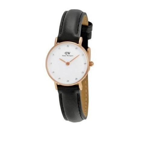  Shop Authentic Daniel Wellington Classic Sheffield White Dial Black Leather Strap Watch For Women - DW00100076 - Luxxuri
