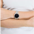  Shop Authentic Daniel Wellington Iconic Link Black Dial Silver Steel Strap Watch for Women - DW00100204 - Luxxuri