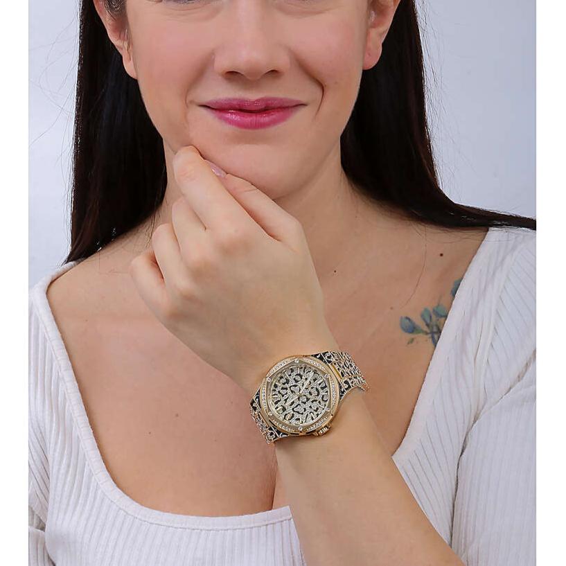  Shop Authentic Michael Kors Lennox Three Hand Crystals Gold Dial Two Tone Steel Strap Watch For Women - MK7284 - Luxxuri