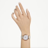  Shop Authentic Swarovski Crystalline Wonder Silver Dial Beige Leather Strap Watch for Women - 5656899 - Luxxuri