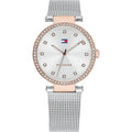  Shop Authentic Tommy Hilfiger Lynn Quartz Silver Dial Silver Mesh Bracelet Watch For Women - 1781863 - Luxxuri
