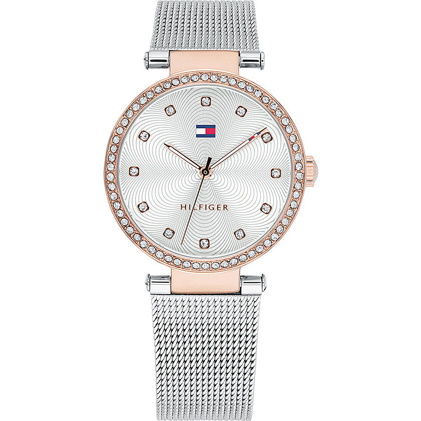  Shop Authentic Tommy Hilfiger Lynn Quartz Silver Dial Silver Mesh Bracelet Watch For Women - 1781863 - Luxxuri