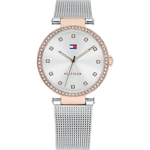  Shop Authentic Tommy Hilfiger Lynn Quartz Silver Dial Silver Mesh Bracelet Watch For Women - 1781863 - Luxxuri
