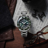  Shop Authentic Seiko Prospex GMT Divers Automatic Marine Green Dial Silver Steel Strap Watch For Men - SPB381J1 - Luxxuri