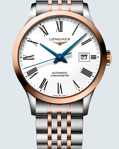  Shop Authentic Longines Record Automatic 18K Pink Gold Watch for Men - L2.821.5.11.7 - Luxxuri