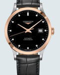  Shop Authentic Longines Record Black Dial Black Leather Strap Watch for Men - L2.821.5.57.2 - Luxxuri