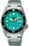 Seiko 5 Sports SKX Midi Automatic Teal Dial Silver Steel Strap Watch For Men - SRPK33K1