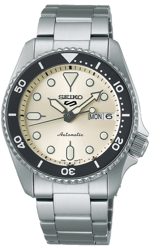  Shop Authentic Seiko 5 Sports SKX Automatic Cream Dial Silver Steel Strap Watch For Men - SRPK31K1 - Luxxuri