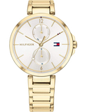  Shop Authentic Tommy Hilfiger Angela White Dial Gold Steel Strap Watch for Women - 1782128 - Luxxuri