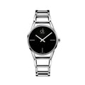  Shop Authentic Calvin Klein Stately Black Dial Silver Steel Strap Watch for Women - K3G23121 - Luxxuri