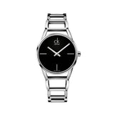  Shop Authentic Calvin Klein Stately Black Dial Silver Steel Strap Watch for Women - K3G23121 - Luxxuri