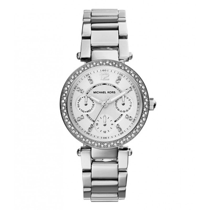  Shop Authentic Michael Kors Parker Silver Dial Silver Steel Strap Watch for Women - MK5615 - Luxxuri