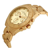  Shop Authentic Marc Jacobs Blade Chronograph Gold Dial Gold Steel Strap Watch for Women - MBM3101 - Luxxuri