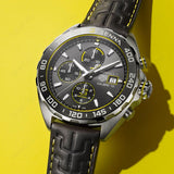  Shop Authentic Tag Heuer Formula 1 Chronograph Senna Black Dial Black Leather Strap Watch for Men - CAZ101AJ.FC6487 - Luxxuri