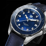  Shop Authentic Tag Heuer Aquaracer Quartz Mother of Pearl Blue Dial Blue NATO Strap Watch for Women - WAY131L.FT6091 - Luxxuri