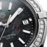  Shop Authentic Tag Heuer Aquaracer Diamonds Mother of Pearl Black Dial Black Nylon Strap Watch for Women - WAY131P.FT6092 - Luxxuri