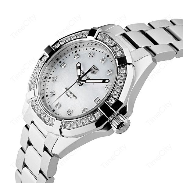  Shop Authentic Tag Heuer Aquaracer Diamonds Mother of Pearl White Dial Silver Steel Strap Watch for Women - WBD131C.BA0748 - Luxxuri