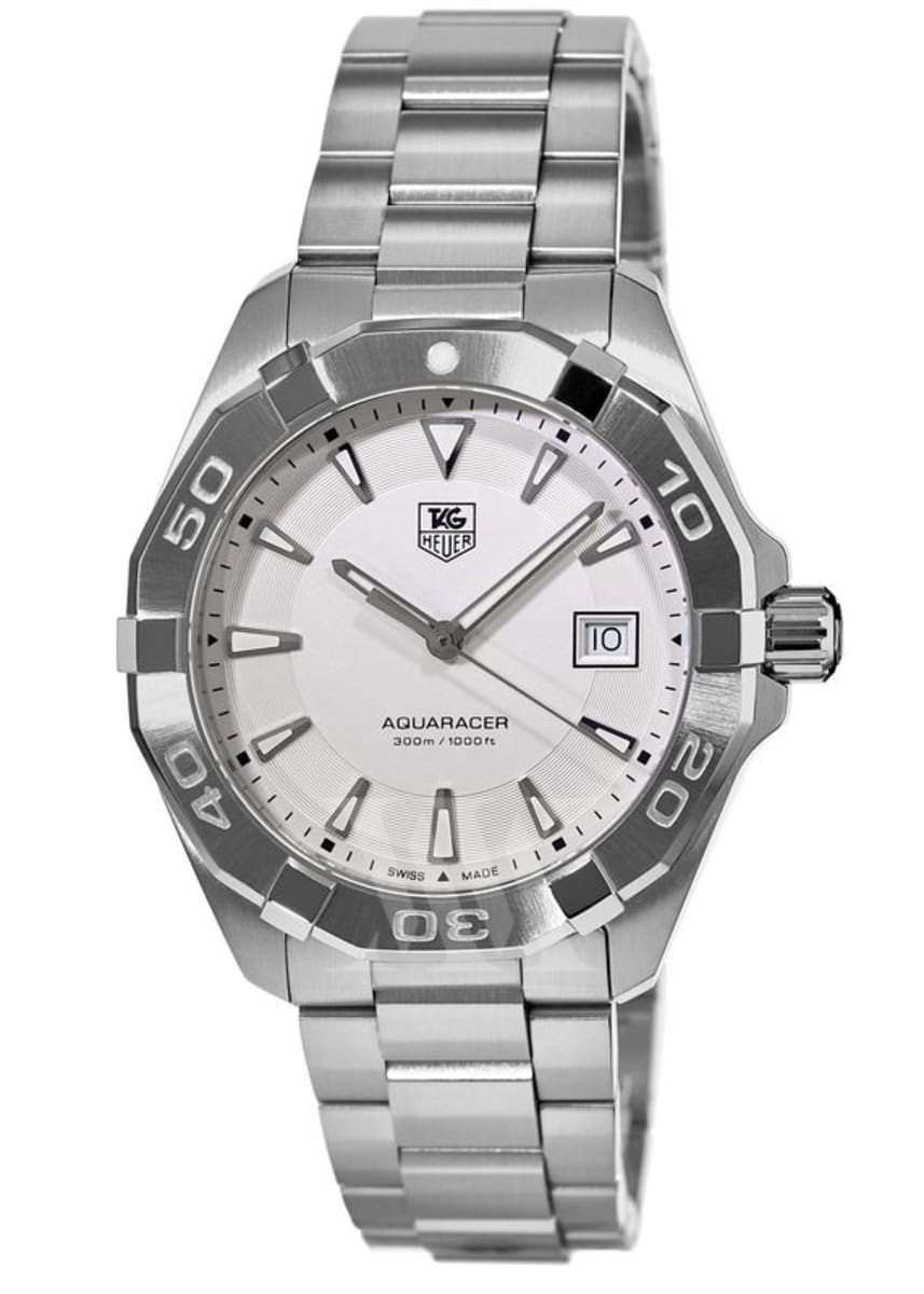  Shop Authentic Tag Heuer Aquaracer Quartz White Dial Silver Steel Strap Watch for Men - WAY1111.BA0928 - Luxxuri