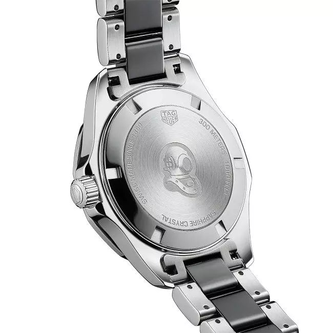 Tag Heuer Aquaracer Quartz Black Dial Two Tone Steel Strap Watch for Men - WAY131A.BA0913