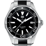  Shop Authentic Tag Heuer Aquaracer Quartz Diamonds Black Dial Two Tone Steel Strap Watch for Women - WAY131G.BA0913 - Luxxuri