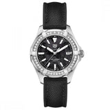  Shop Authentic Tag Heuer Aquaracer Diamonds Mother of Pearl Black Dial Black Nylon Strap Watch for Women - WAY131P.FT6092 - Luxxuri