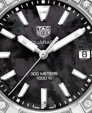  Shop Authentic Tag Heuer Aquaracer Diamonds Mother of Pearl Black Dial Black Nylon Strap Watch for Women - WAY131P.FT6092 - Luxxuri