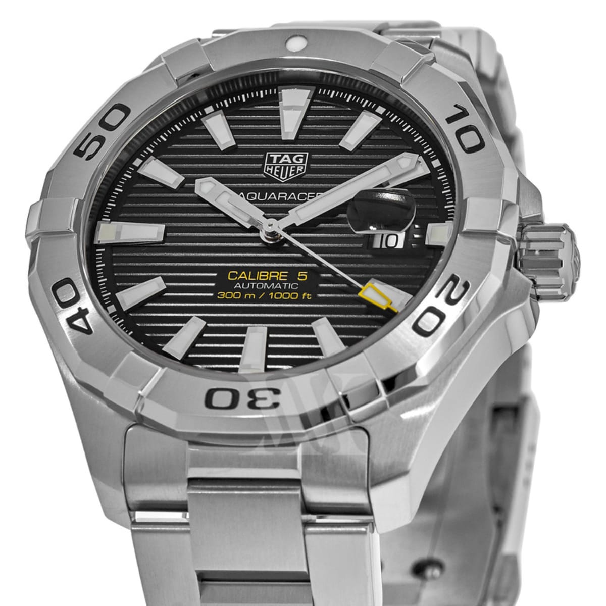  Shop Authentic Tag Heuer Aquaracer Automatic Black Dial Silver Steel Strap Watch for Men - WAY2010.BA0927 - Luxxuri