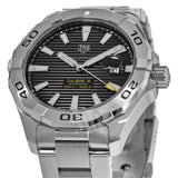  Shop Authentic Tag Heuer Aquaracer Automatic Black Dial Silver Steel Strap Watch for Men - WAY2010.BA0927 - Luxxuri
