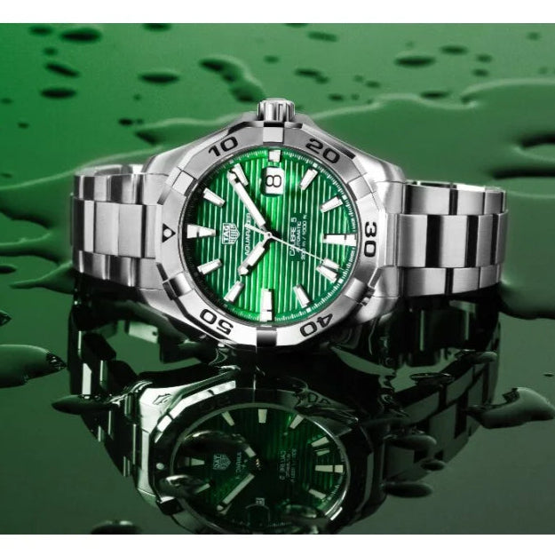  Shop Authentic Tag Heuer Aquaracer Green Dial Watch for Men - WAY2015.BA0927 - Luxxuri