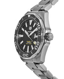  Shop Authentic Tag Heuer Aquaracer Black Dial Silver Steel Strap Strap Watch for Men - WAY201A.BA0927 - Luxxuri
